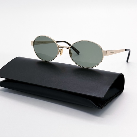 NEW SAINT LAURENT SL692 003 ROUND GREEN GOLD WOMEN SUNGLASSES SAINT LAURENT - Picture 2 of 14